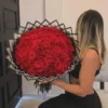 100 Red Roses Flowers Bouquet - Image 3