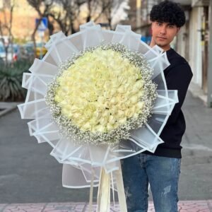 Elegant White Rose Arrangement